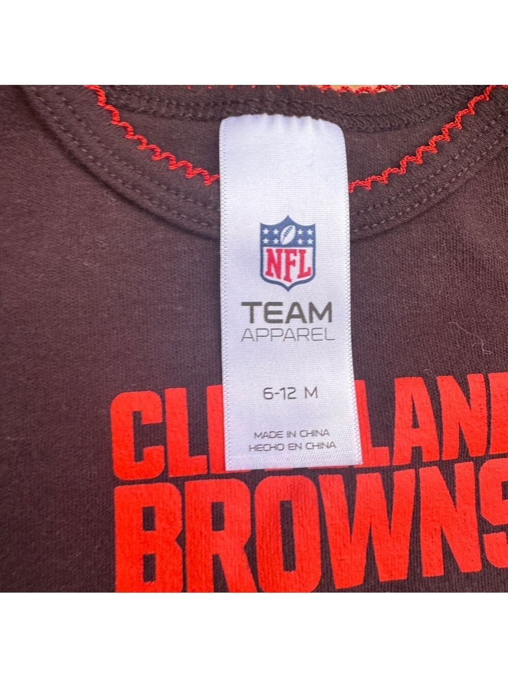 Cleveland Browns Kids One Pieces - Brown, White, Pink size 6-12 months bundle - Picture 4 of 7